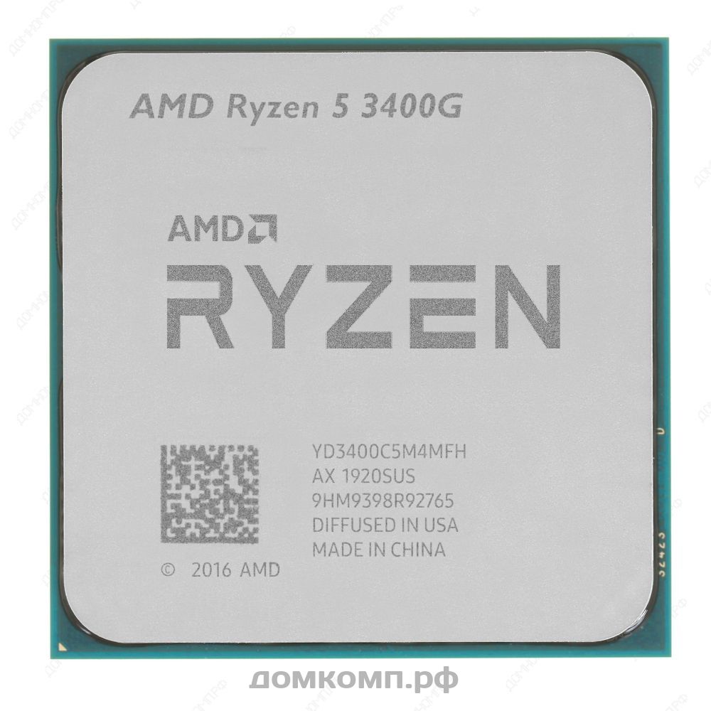 Игровой Процессор AMD Ryzen 5 3400G OEM с надежным разгоном для всех.  Низкая цена в домкомп.рф